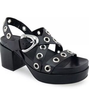 Aerosoles Women's Black Platform Cleveland Sandals